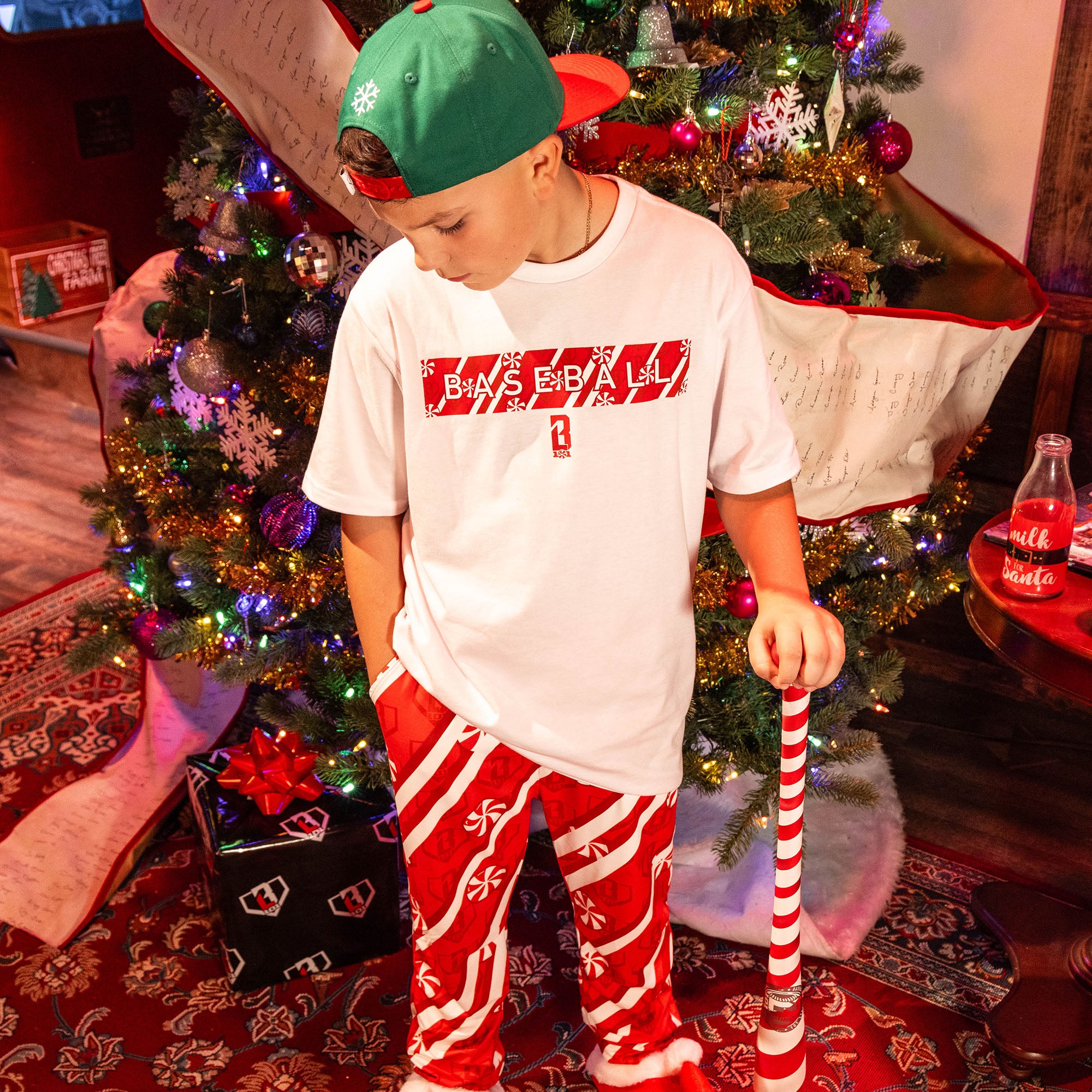 Candy Cane Youth Pajama Pants - Image 4