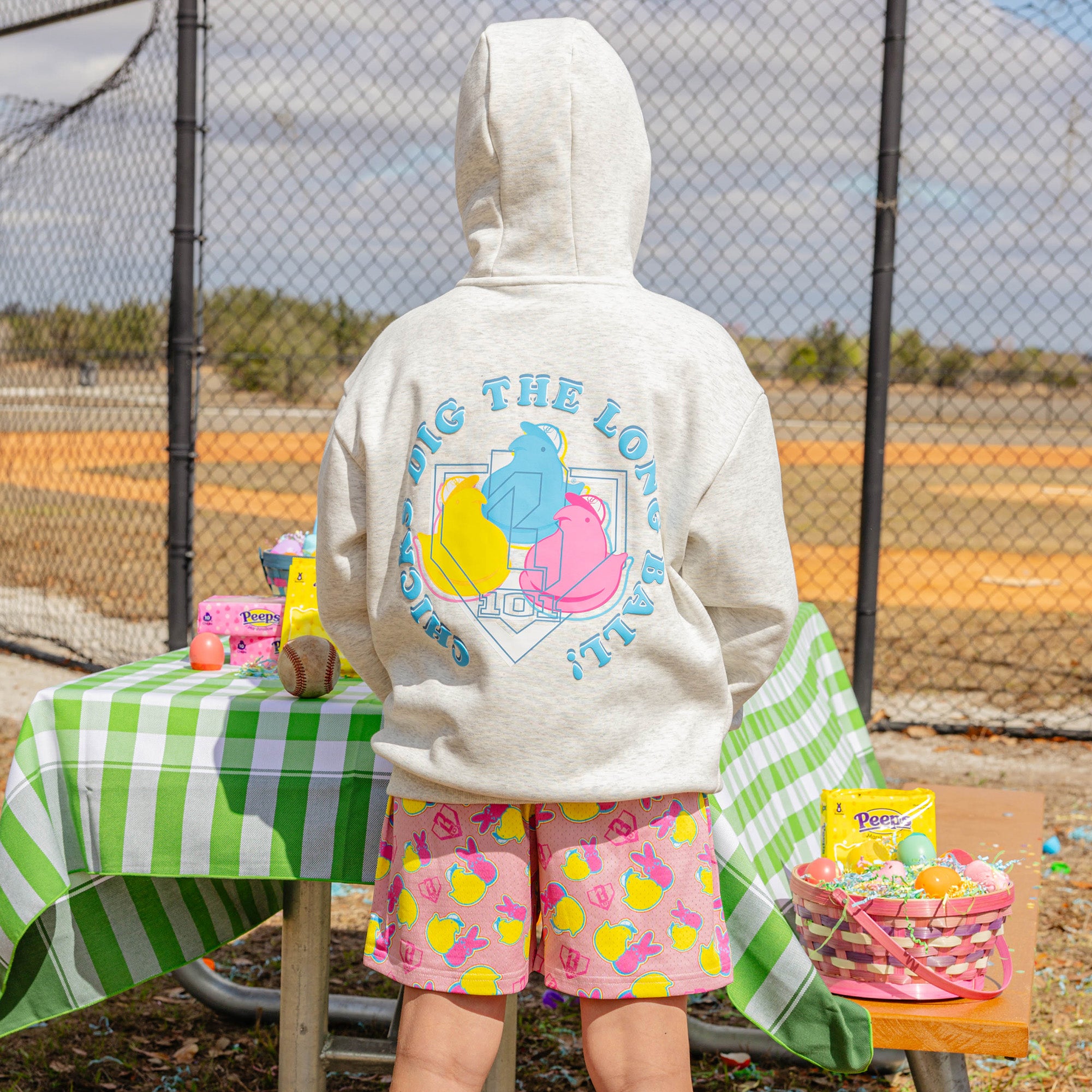 Chicks Dig The Long Ball Youth Hoodie - Image 4
