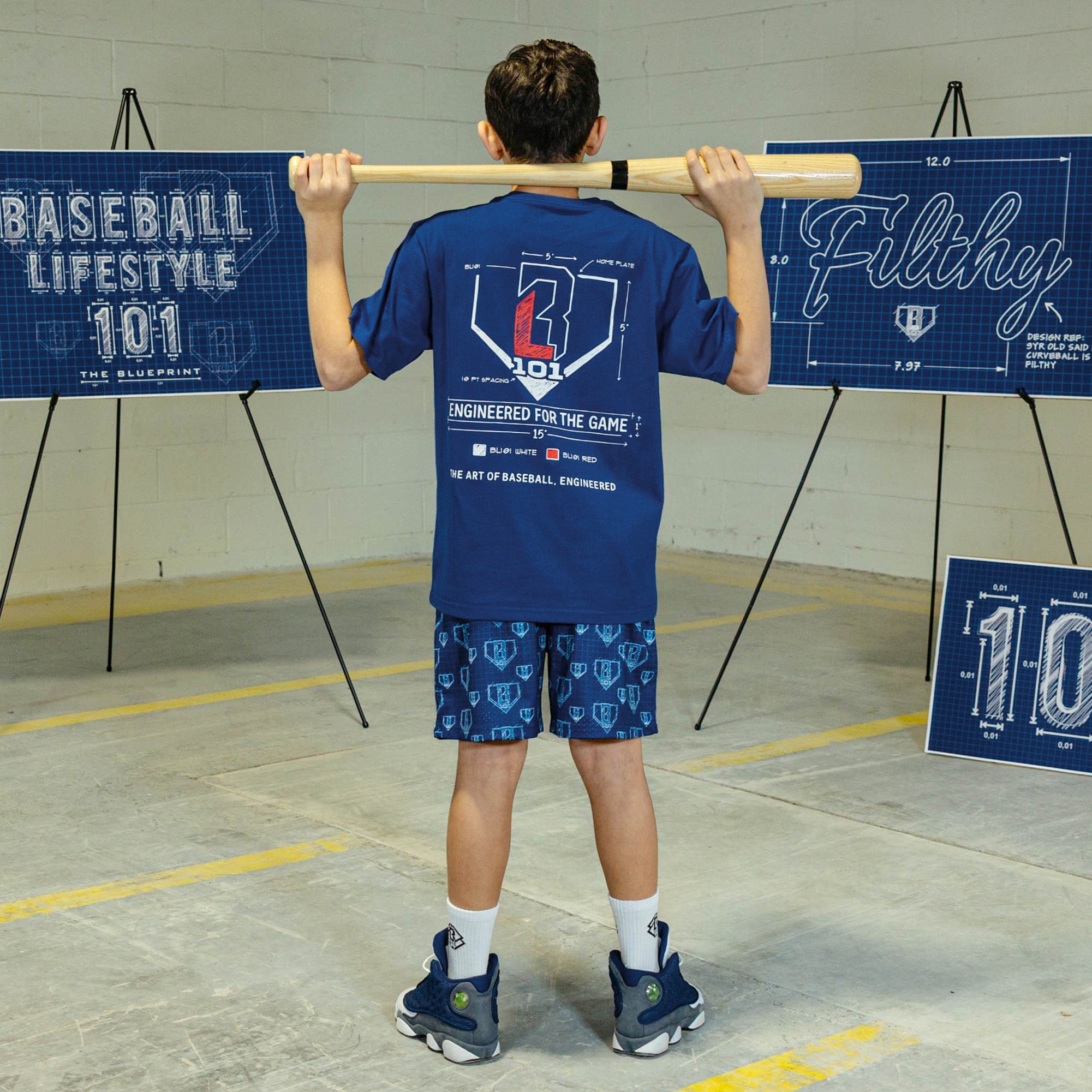 Engineered For The Game Youth Shorts - Blue - Image 5