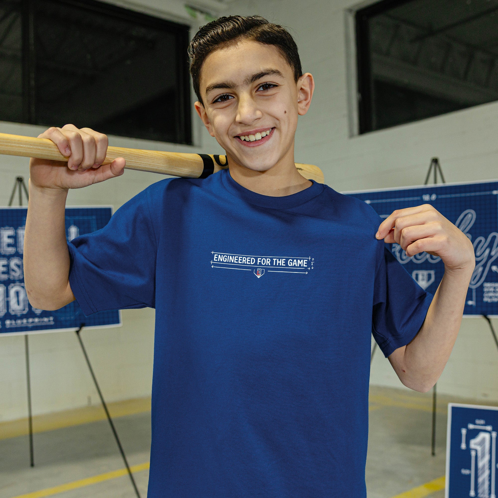 Engineered For The Game Youth Tee - Blue - Image 4