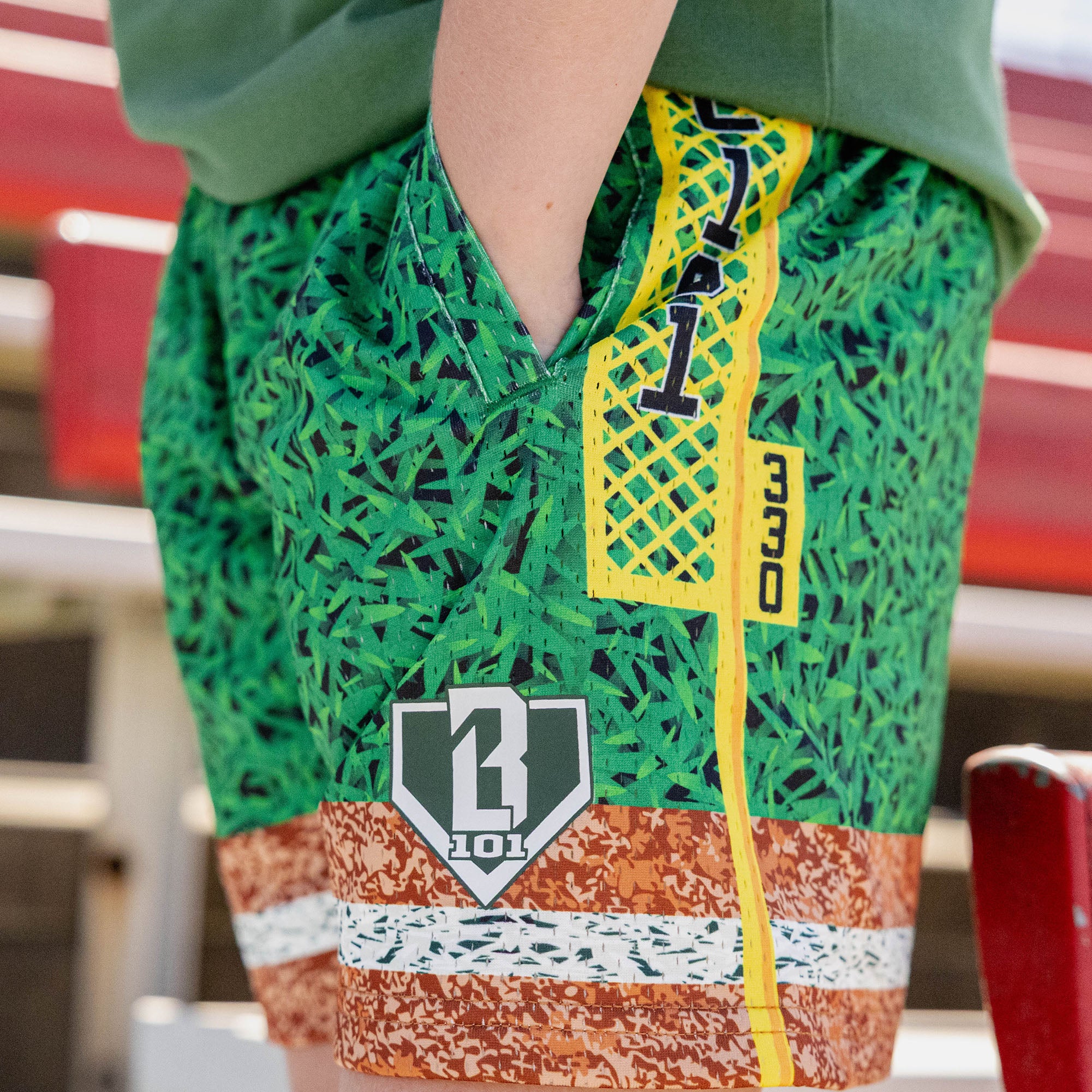 Backyard To Big League Youth Shorts - Green - Image 4