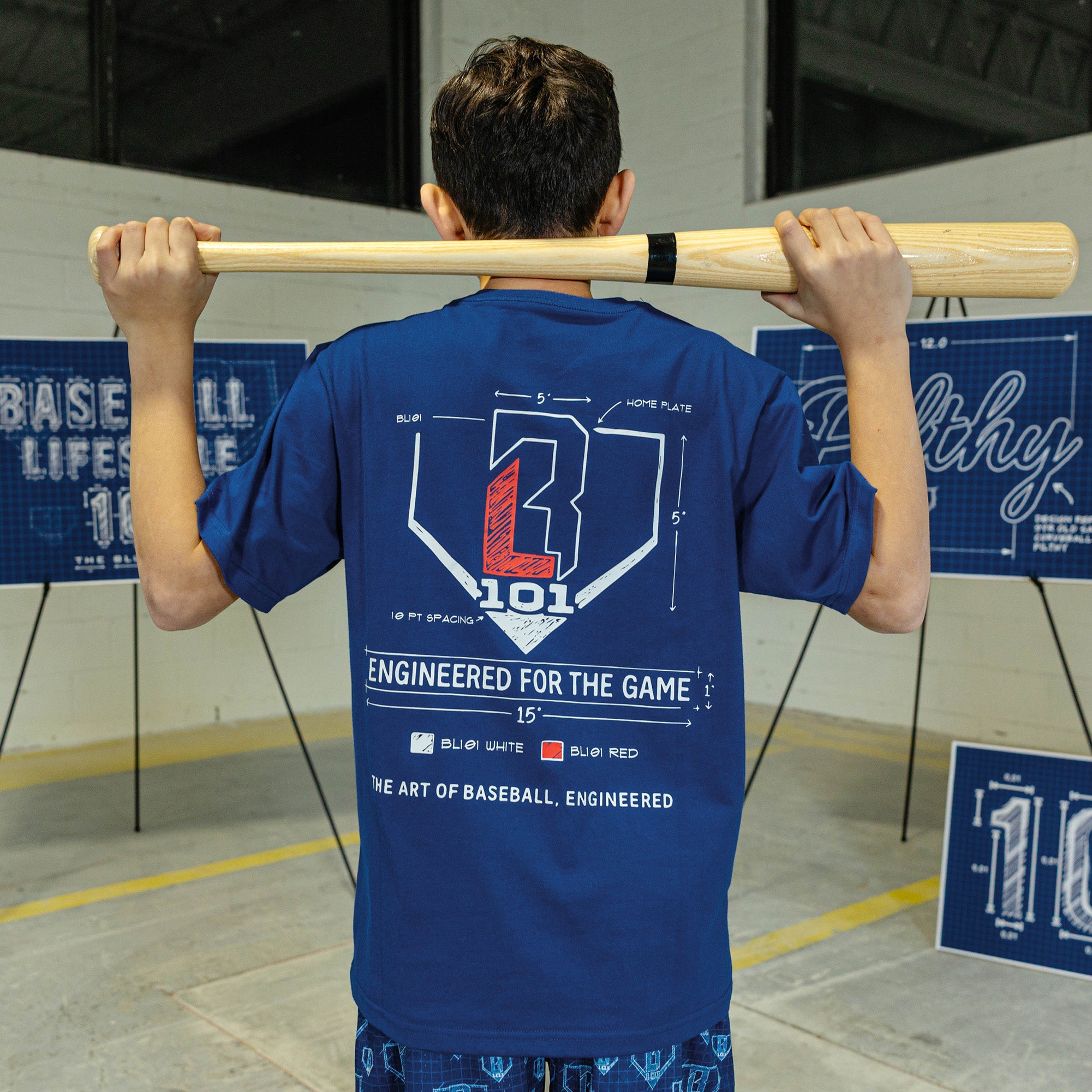 Engineered For The Game Youth Tee - Blue - Image 5