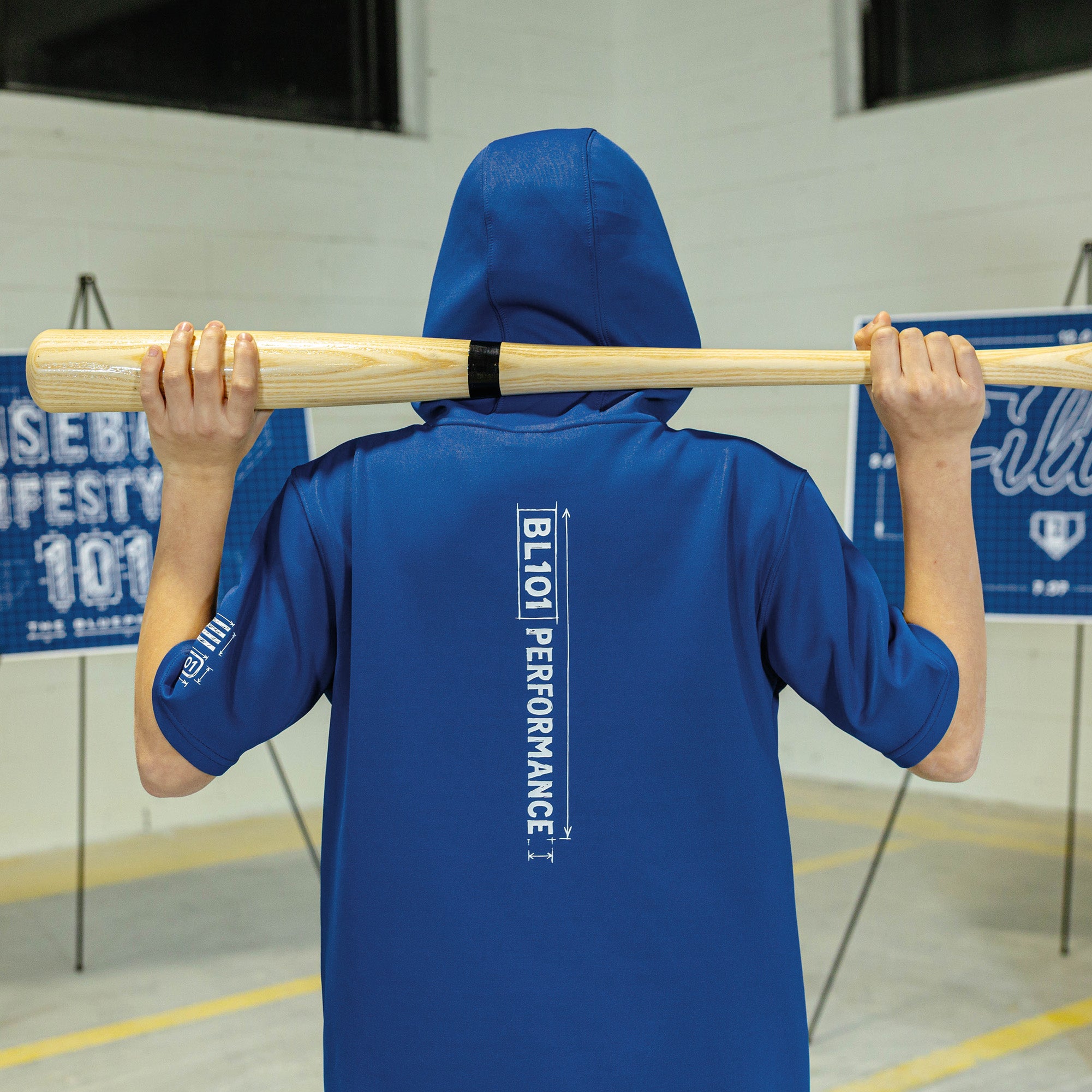 BSBL-SZN Short Sleeve Youth Hoodie V3 - Blueprint - Image 6